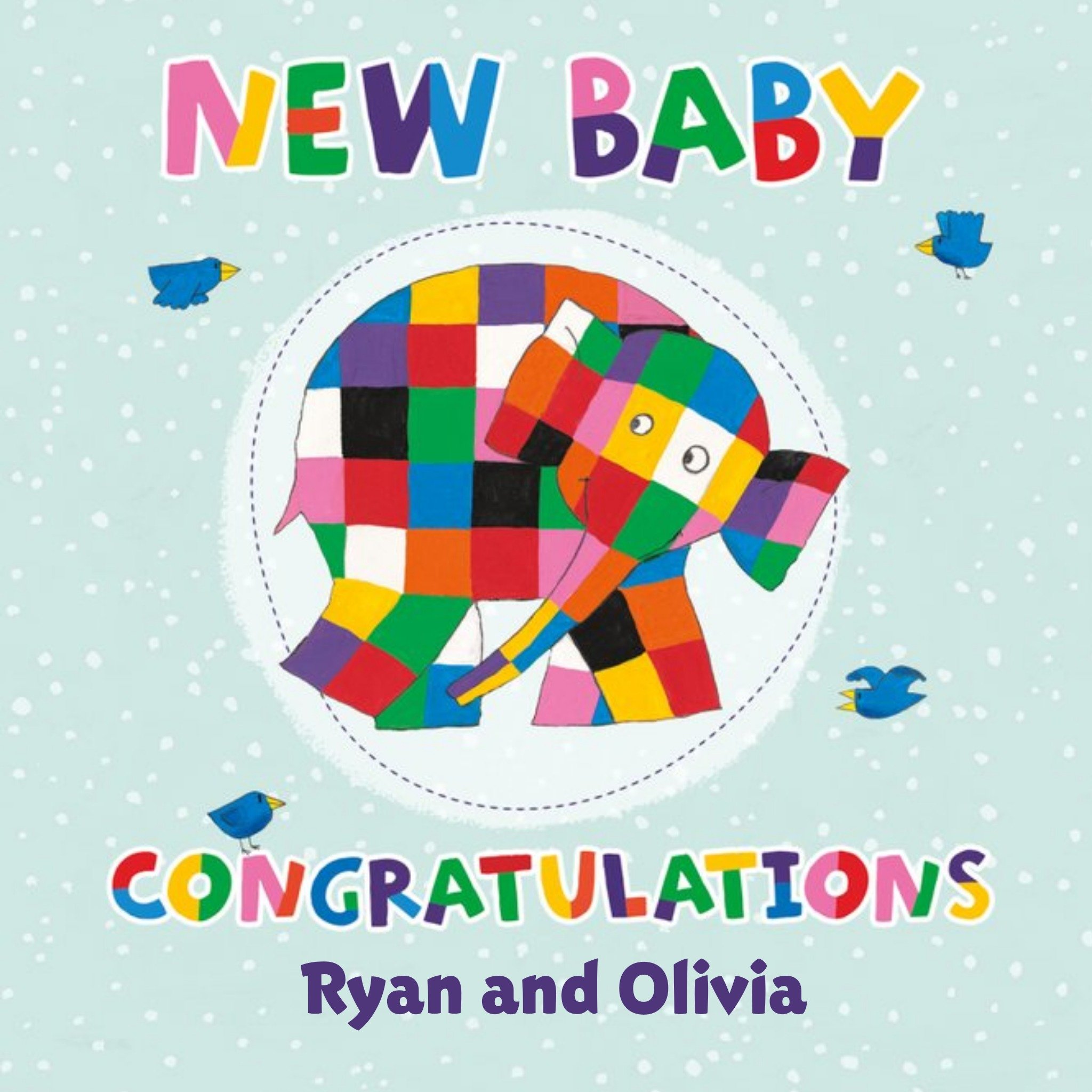 Danilo Elmer New Baby Card, Square