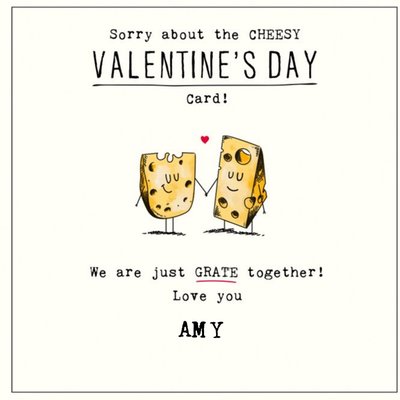Funny Sorry about the Cheese Valentine's Day Card