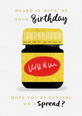 Illustration Of A Jar Of Vegemite Funny Pun Birthday Card