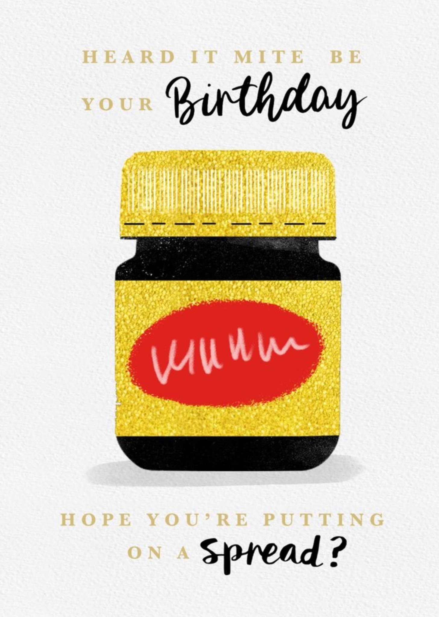 Illustration Of A Jar Of Vegemite Funny Pun Birthday Card Ecard