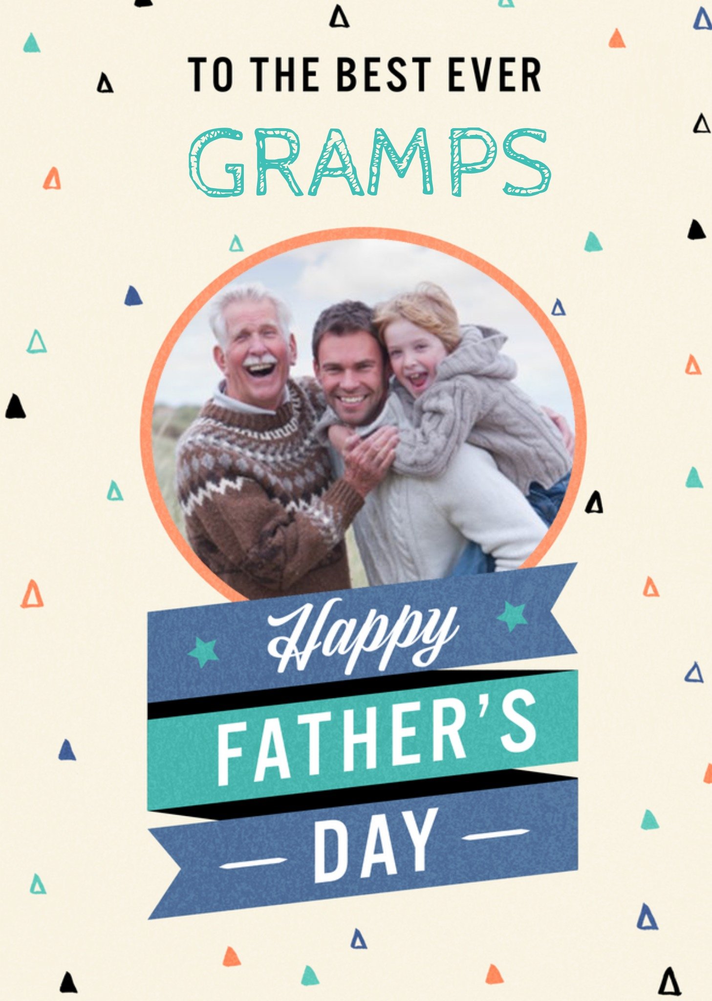 Moonpig Best Ever Gramps Photo Upload Father's Day Card, Large