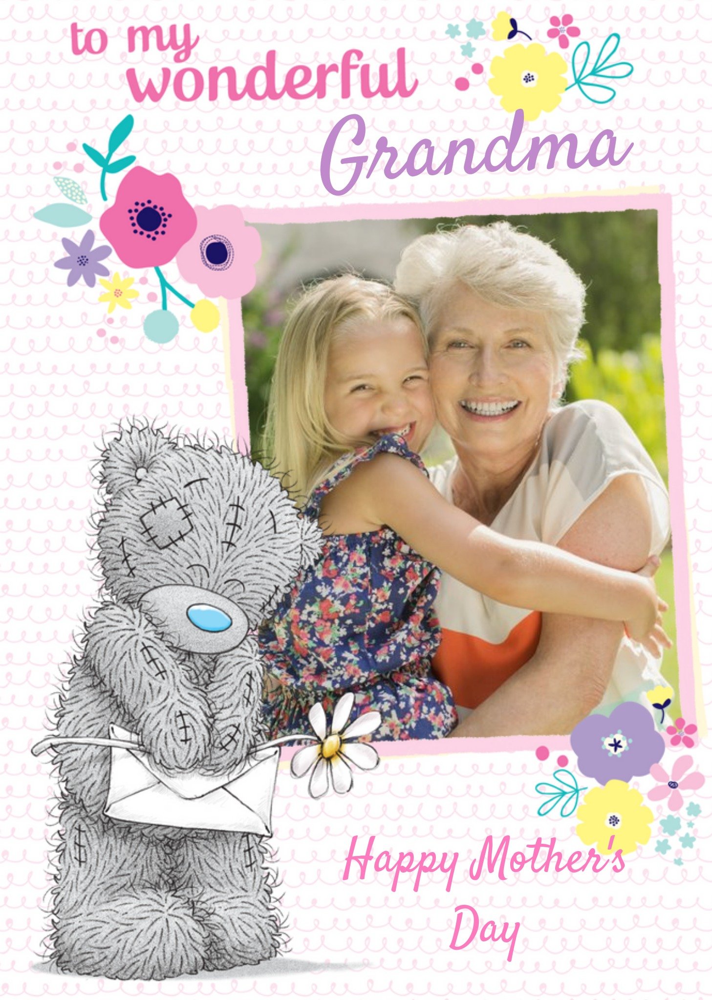 Me To You Tatty Teddy Wonderful Grandma Photo Upload Mother's Day Card