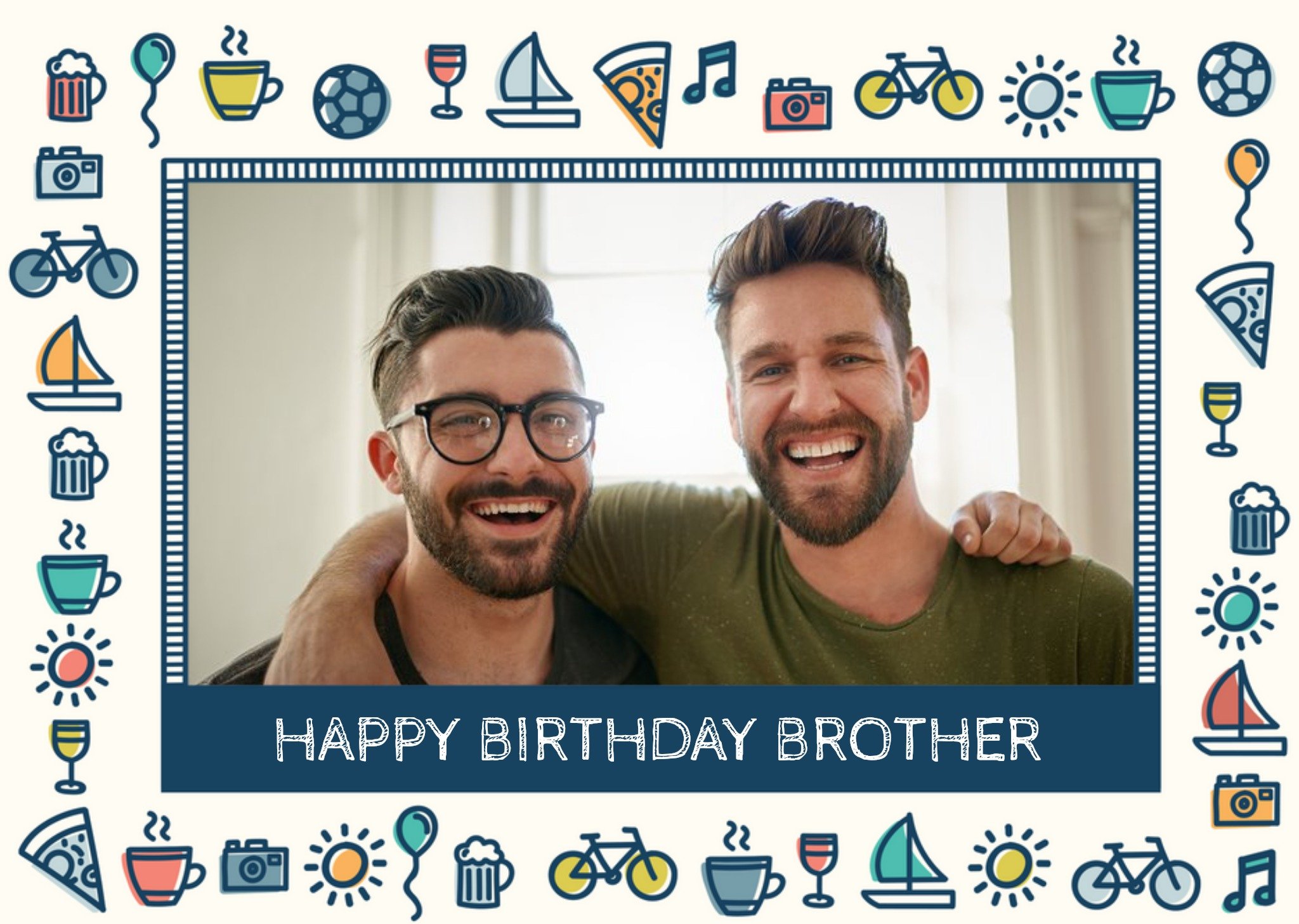 Hobbies Birthday Photo Upload Card - Brother Ecard