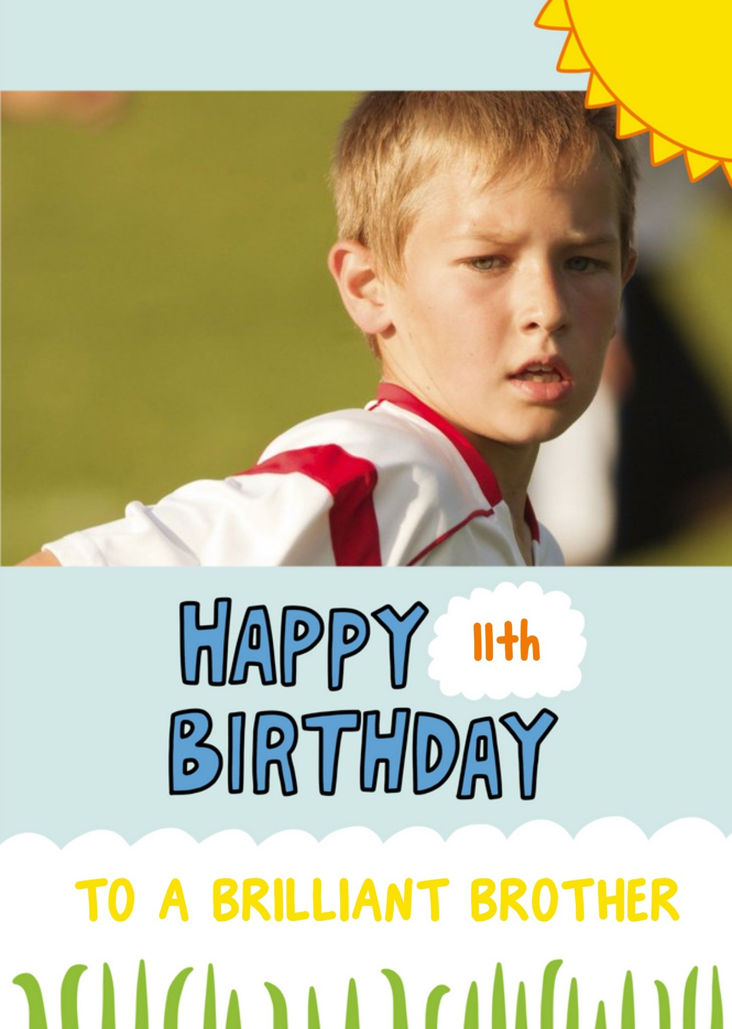 Angela Chick Brother Editable Age Photo Upload Birthday Card Ecard