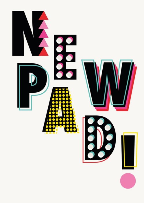 Retro Typographic Design New Pad Card
