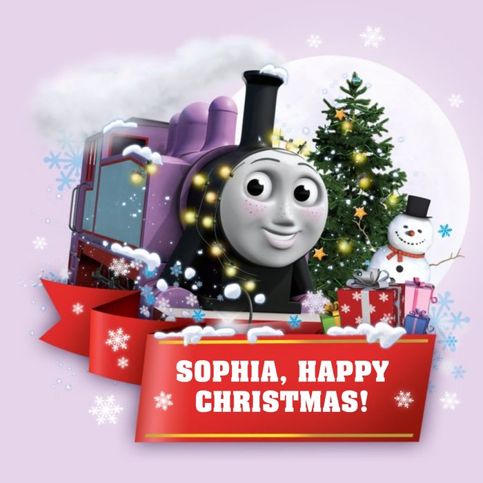 Thomas And Friends Snow Globe Personalised Christmas Card