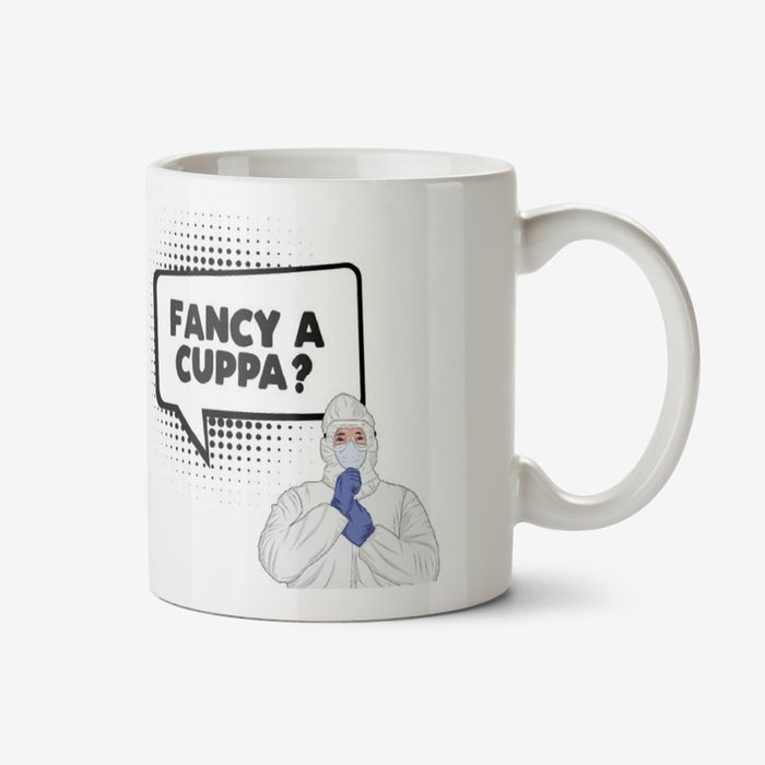 Funny Illustration Fancy A Cuppa Lockdown Social Distancing Mug