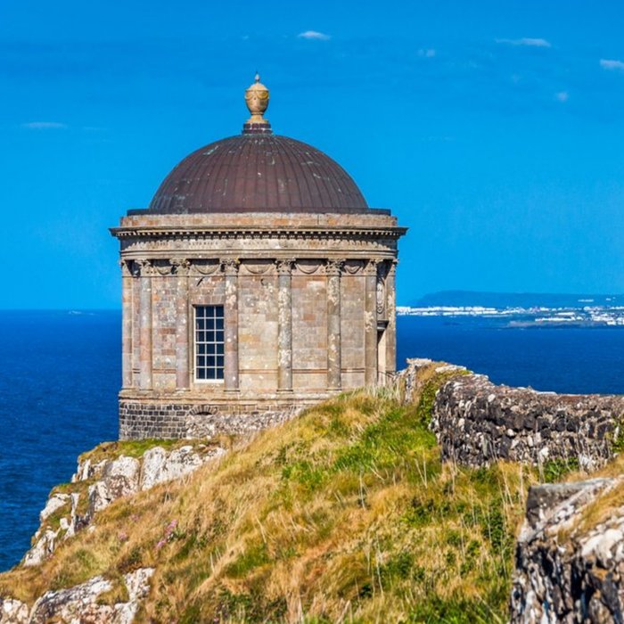 Photographic The Mussenden Temple on the Cliffs above the Atlantic Ocean