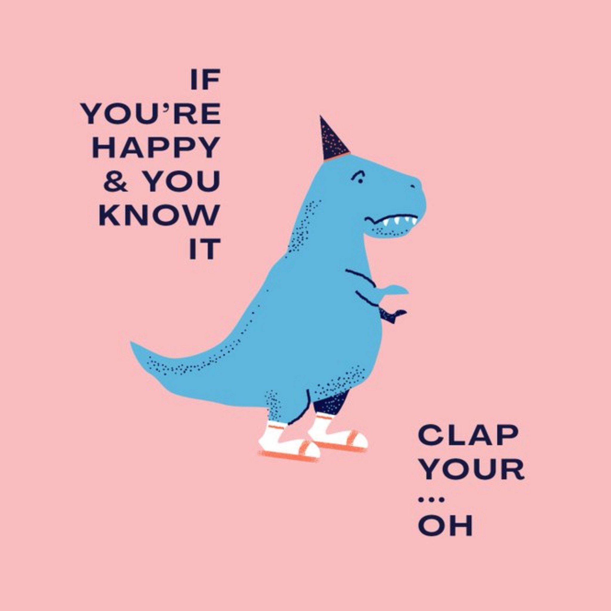 Betiobca Dinosaur Humour Birthday Card, Square