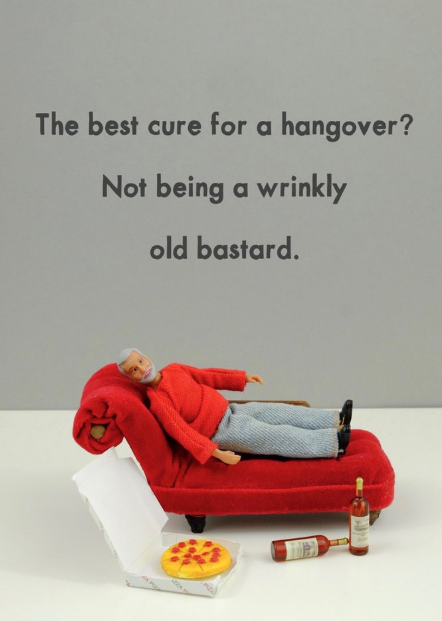 Bold And Bright Funny The Best Cure For A Hangover Card, Large