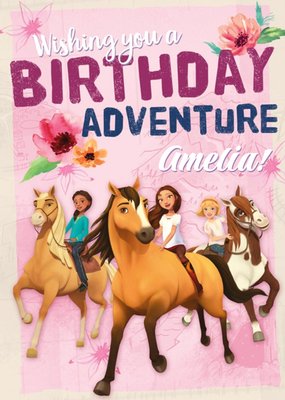 Universal Dreamworks Spirit the horse riding free Birthday Adventure card