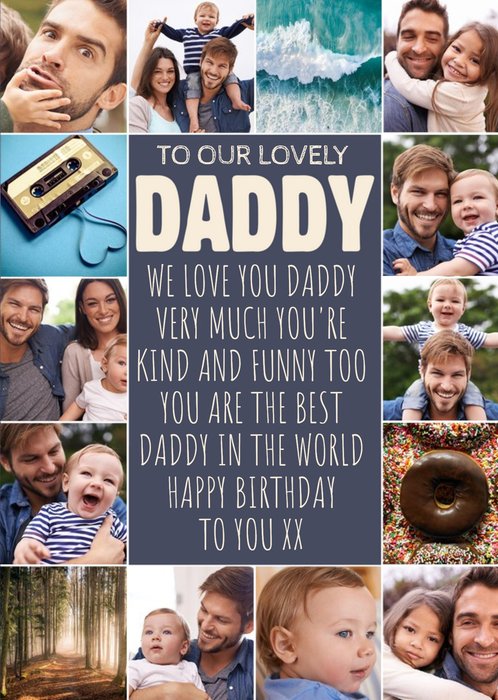 Photo Upload To our Lovely Daddy From the Kids Birthday Card