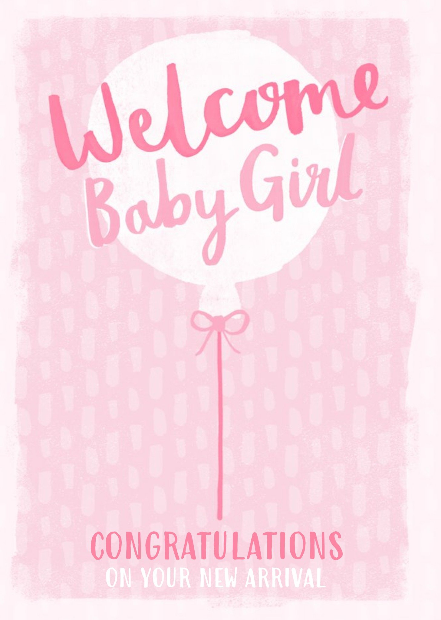 Welcome New Baby Girl Postcard