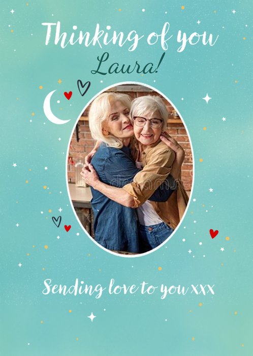 Paperlink Stars Love Hearts Illustration Thinking Of You Photo Upload Card