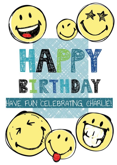 Smiley World Happy Birthday Card