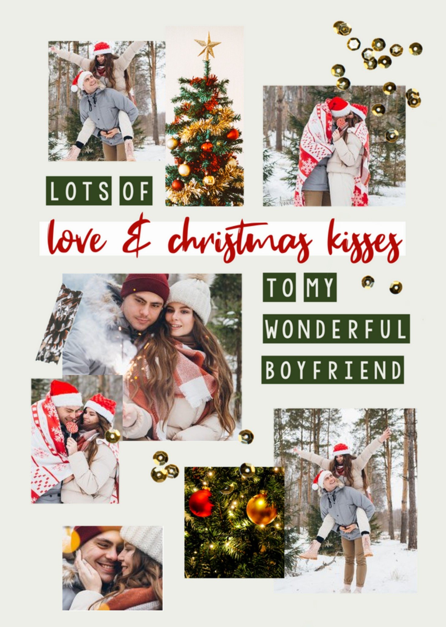 Wander Wonderful Boyfriend Photo Upload Christmas Card Ecard