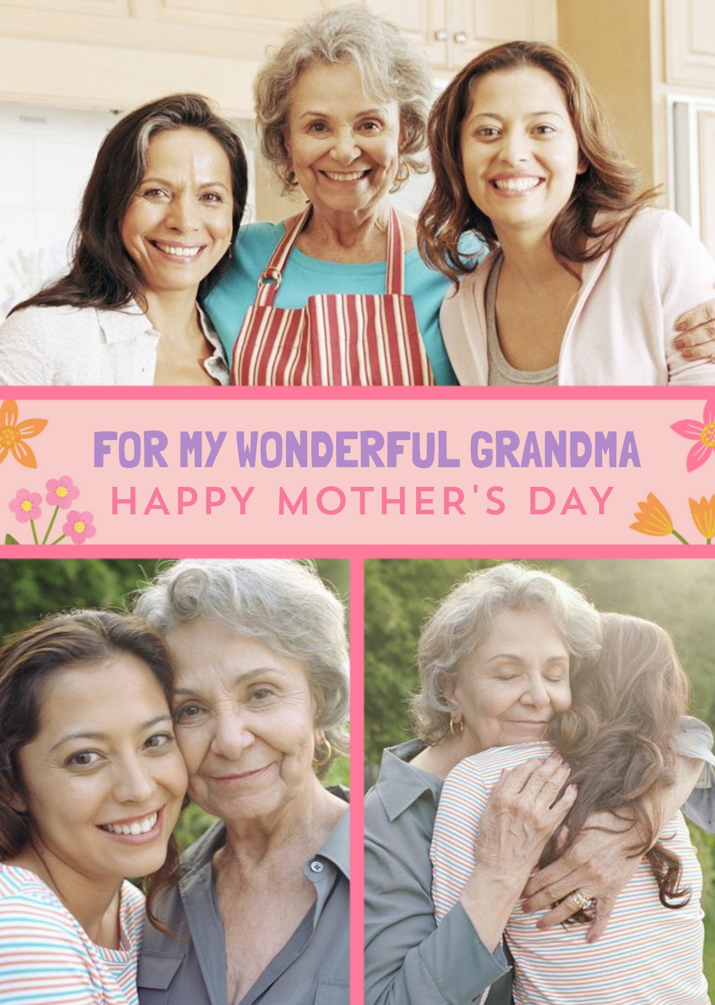 For My Wonderful Grandma Photo Upload Mothers Day Card Ecard