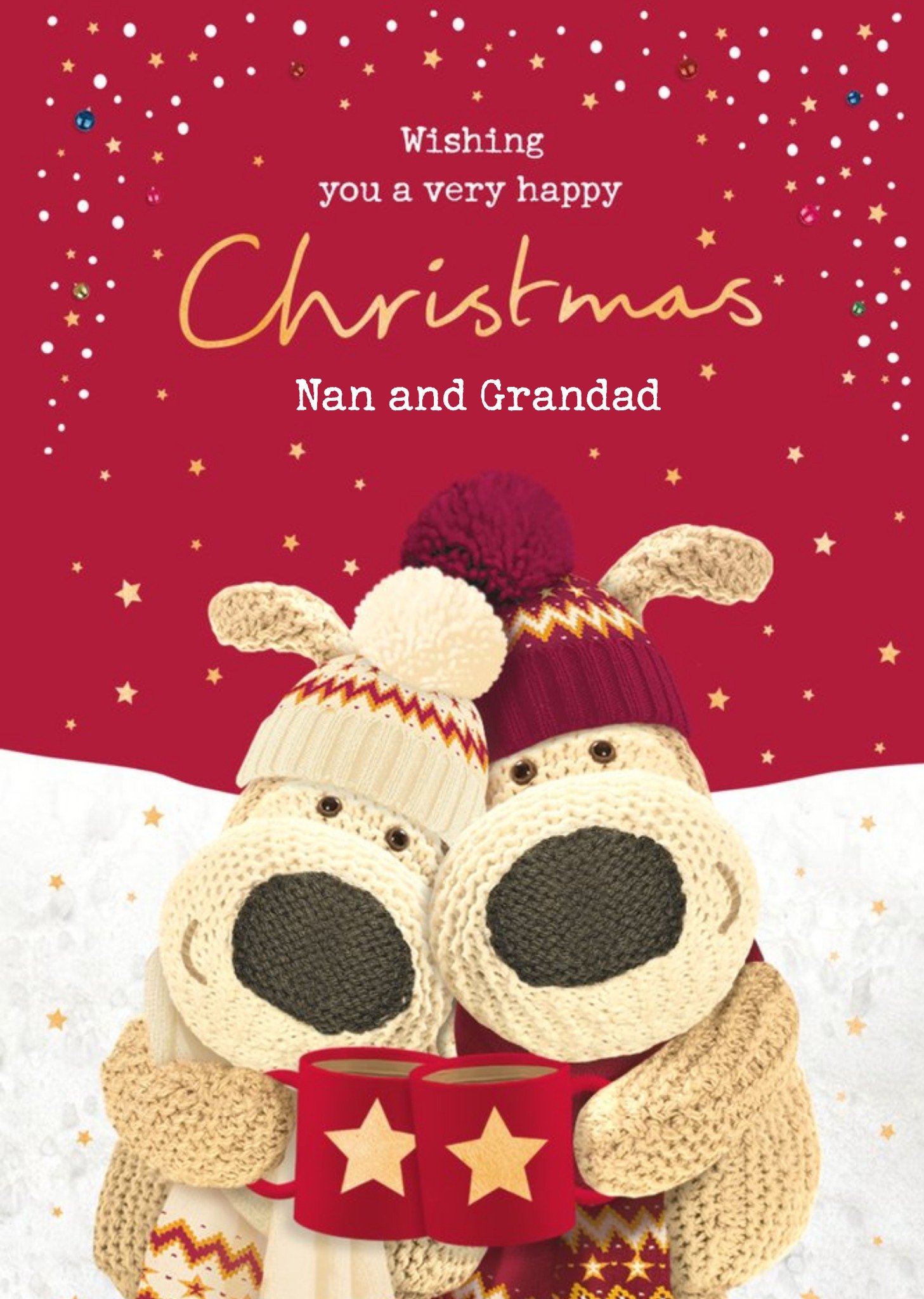 Boofle Wishing You A Very Happy Christmas Nan And Granddad Card