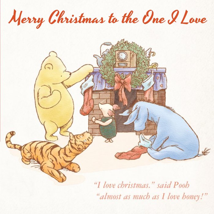 Disney Winnie The Pooh And Friends Personalised Christmas Card