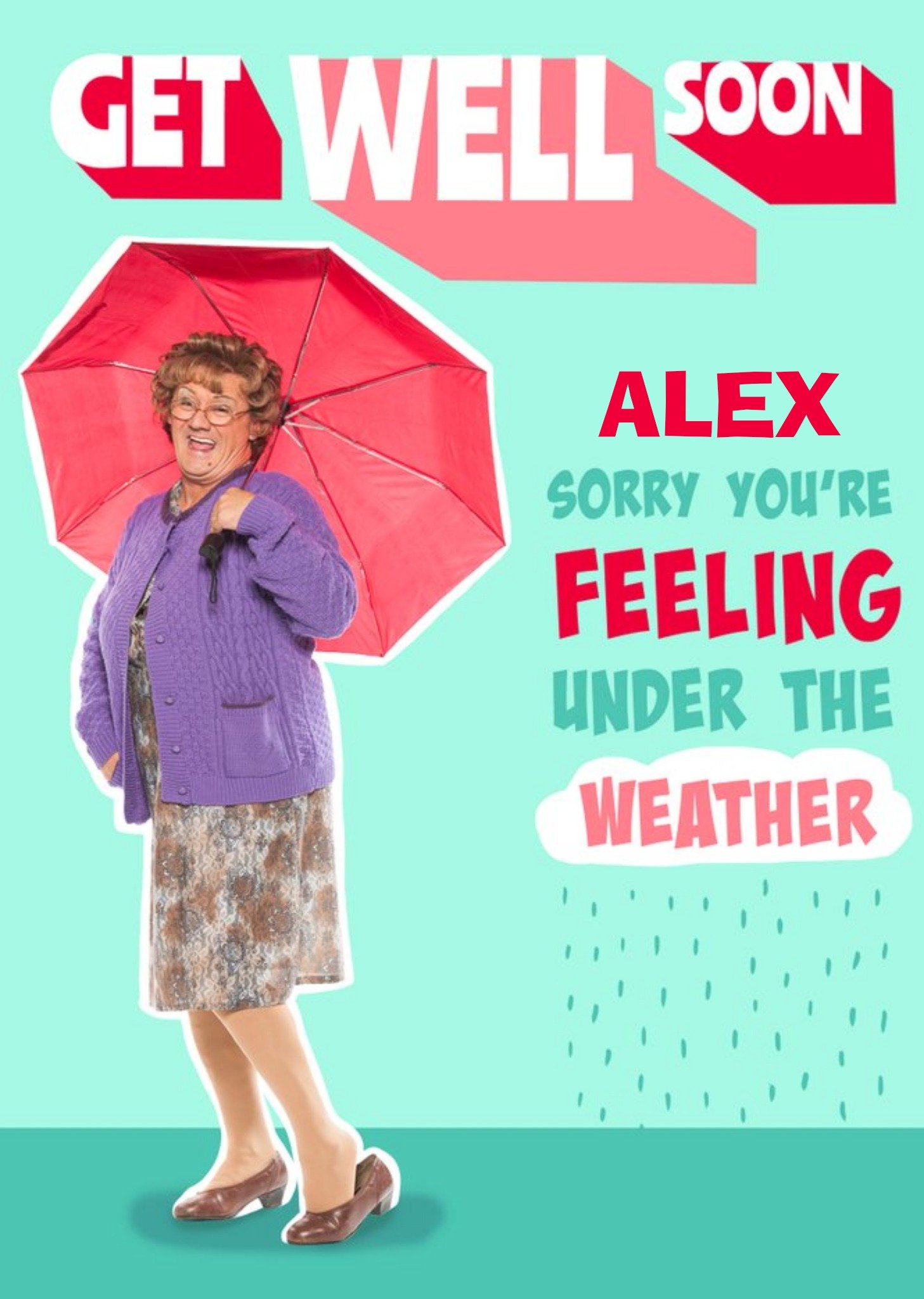 Mrs Brown's Boys Under The Weather Get Well Soon Card, Large
