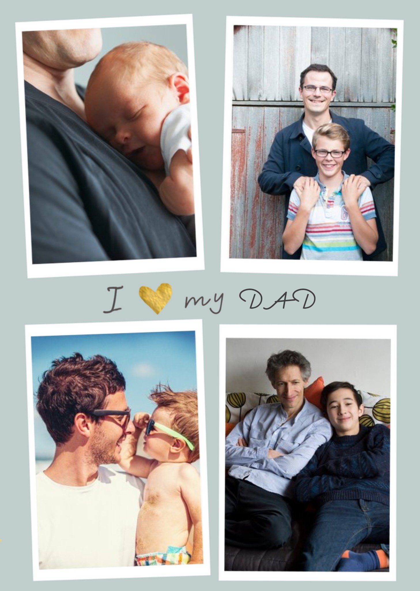 Multiple Photo Upload I Love My Dad Card Ecard