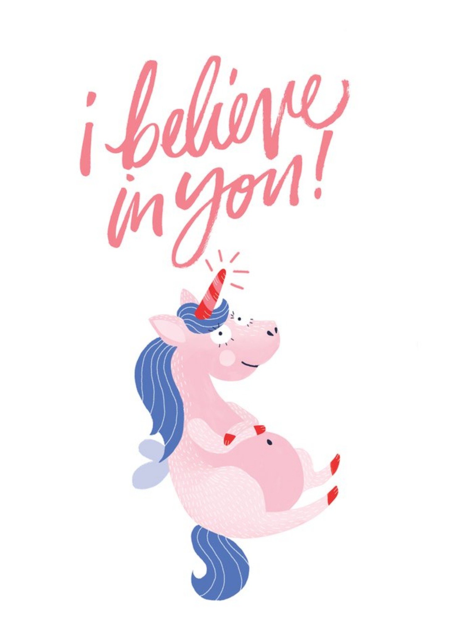 Cardy Club I Believe In You Unicorn Card Ecard