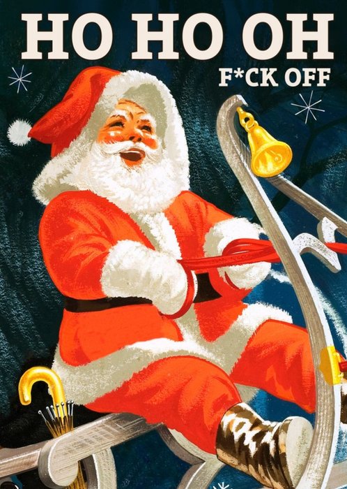 HO HO HO F*CK OFF Funny Christmas Card