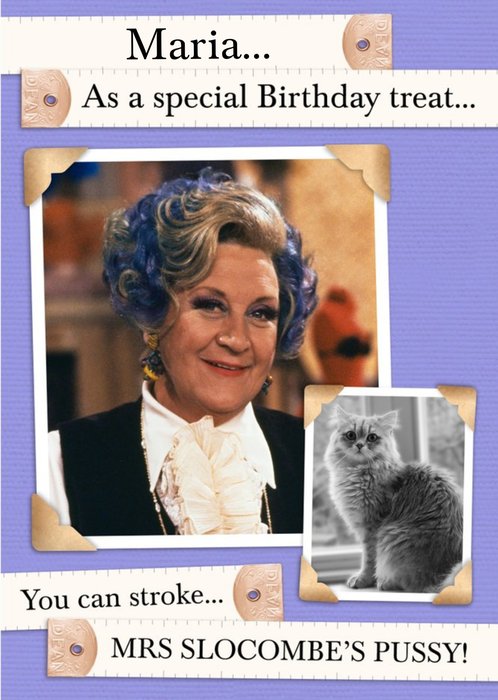 Are You Being Served Mrs Slocombe Special Birthday Treat Card