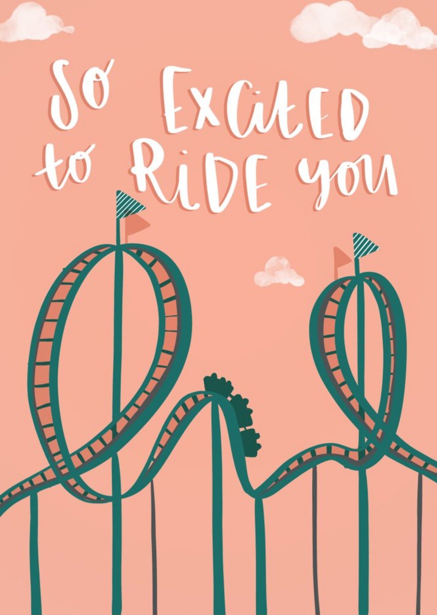 Moonpig Cheeky Rude Love Rollercoaster Ride Valentines Day Card, Large