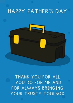 Sentimental Thank You for Bringing Your Toolbox Father's Day Card