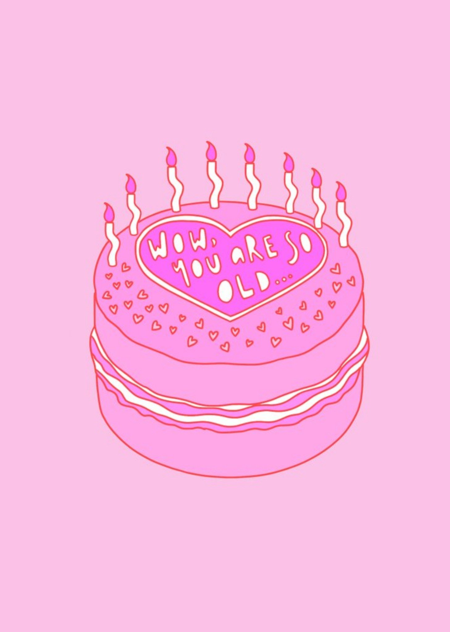 Moonpig Illustrated Cake Funny Birthday Card Ecard