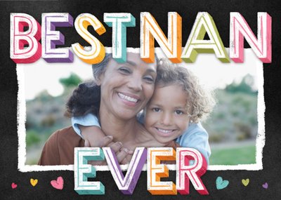 Colourful Letters Best Nan Ever Mother's Day Photo Card