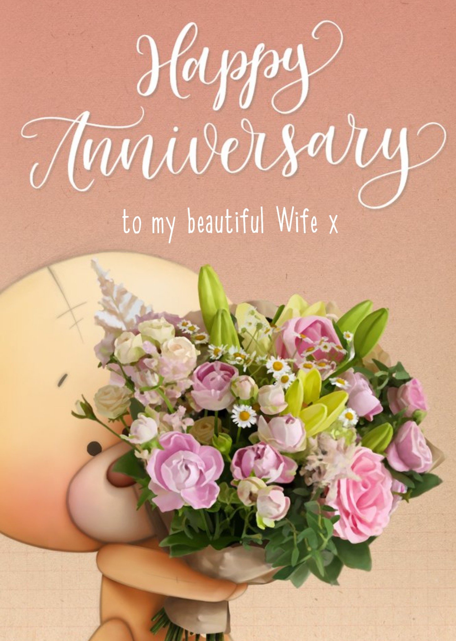 Uddle Happy Anniversary Personalised Text Card Ecard