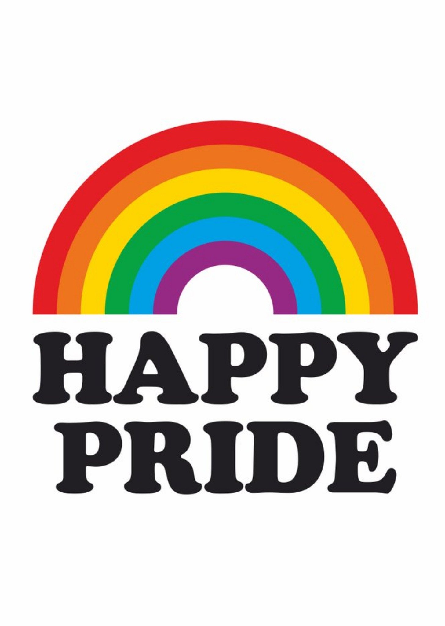 Moonpig Happy Pride Rainbow Card, Large