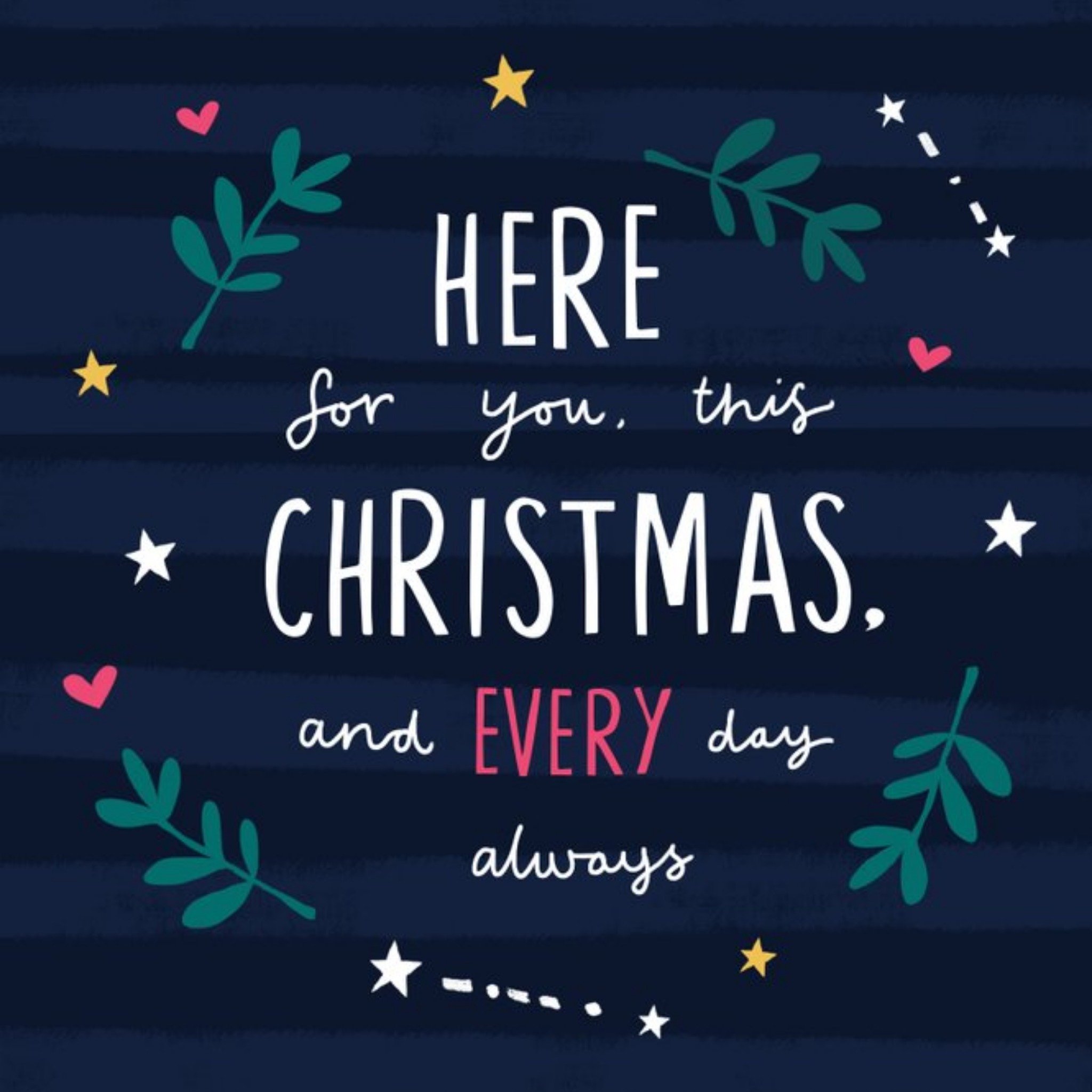 Here For You This Christmas Thinking Of You Card, Square