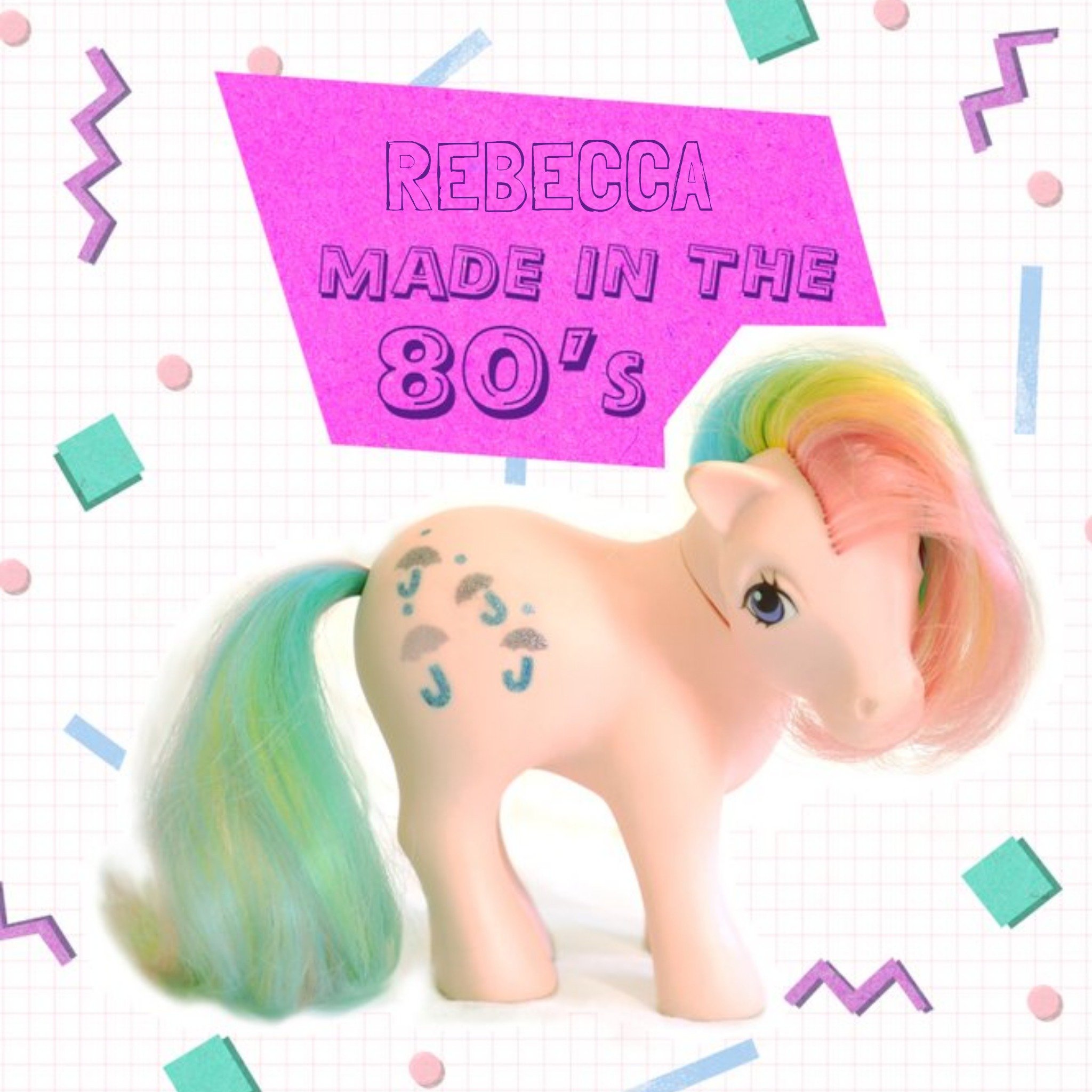 My Little Pony - Made In The 80's - Birthday Card, Square