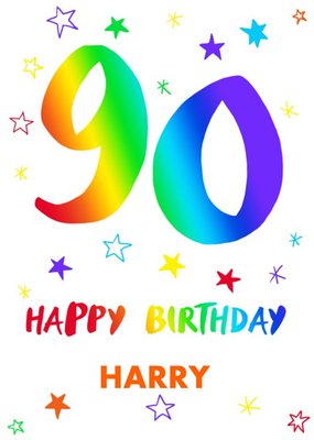 Paperlink Colourful Fun 90th Birthday Card