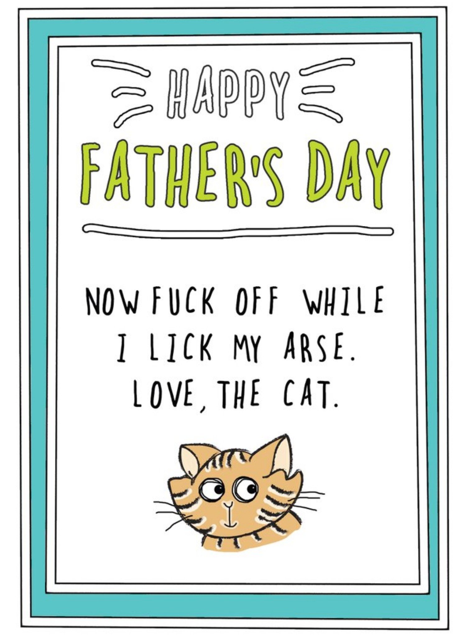 Go La La Funny Rude From The Cat Father's Day Card