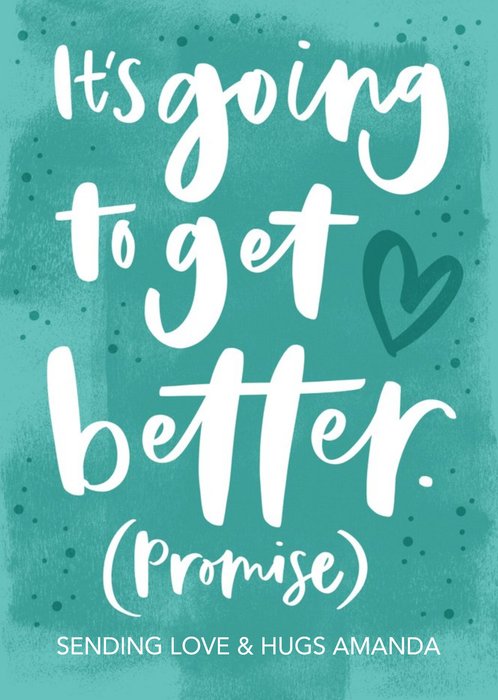 Empathy Divorce Postcard It's going to get better Promise