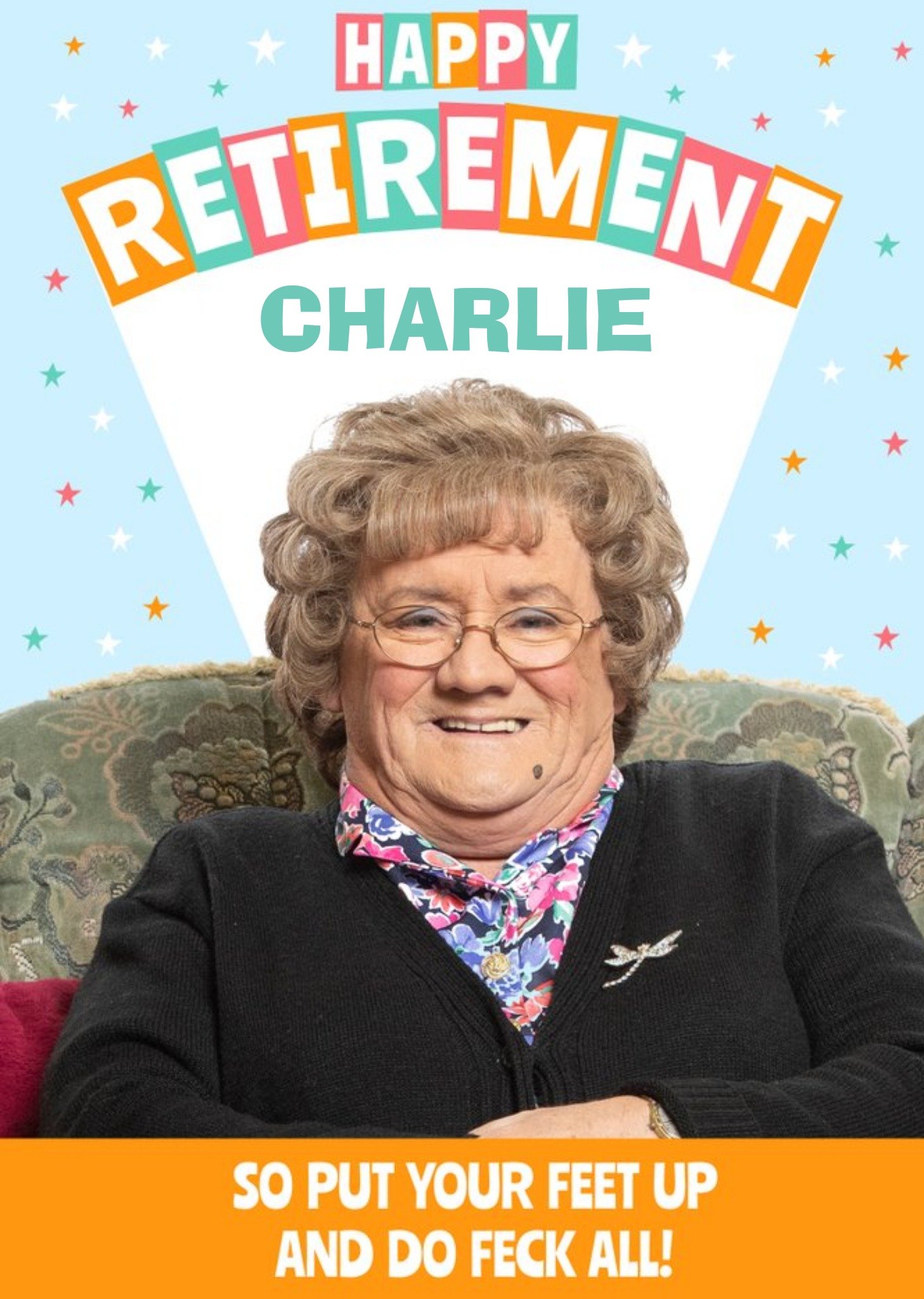 Mrs Brown's Boys Put Your Feet Up Retirement Card, Large