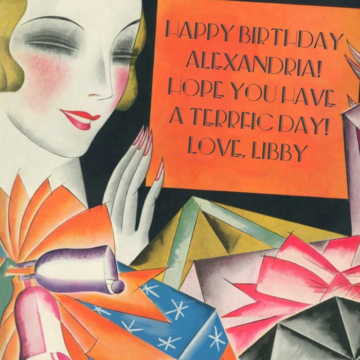 Hope you have a terrific day! - Retro Birthday Card