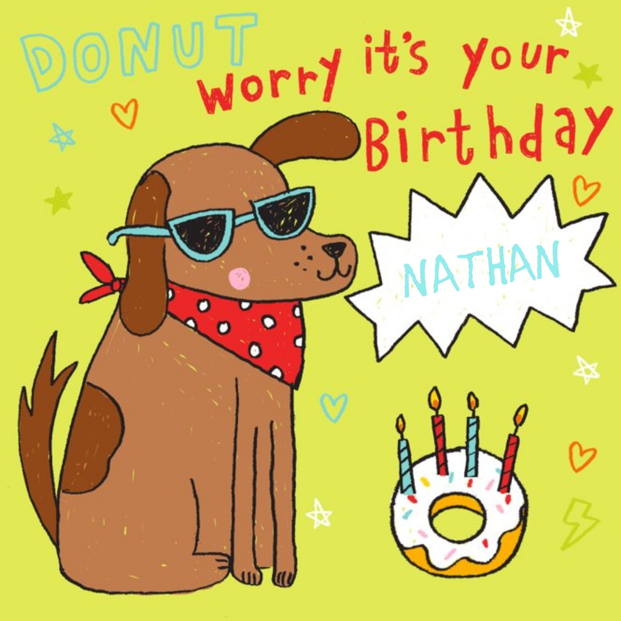Moonpig Oodles Donut Worry Birthday Card, Large