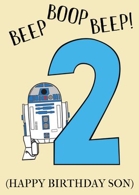 Star Wars Beep Boop Beep Happy Birthday Son Card