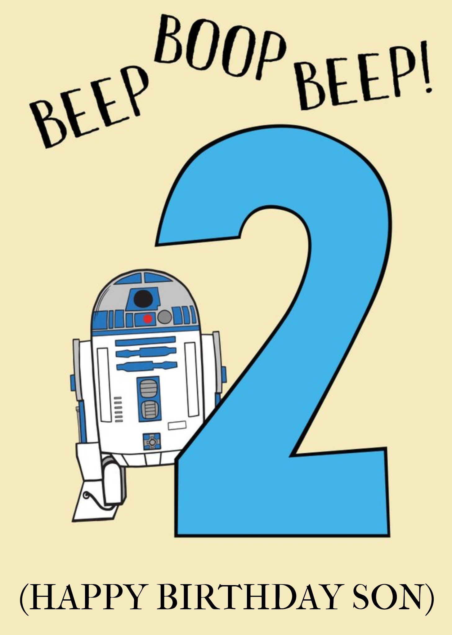 Disney Star Wars Beep Boop Beep Happy Birthday Son Card Ecard