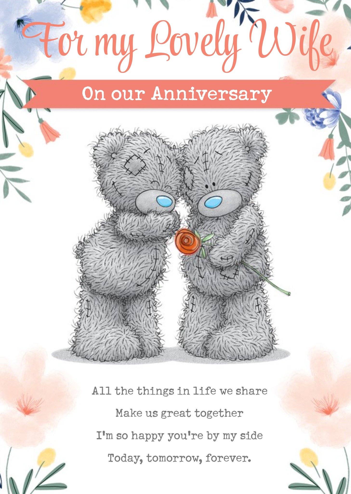 Me To You Tatty Teddy For My Lovely Wife On Our Anniversary Card Ecard