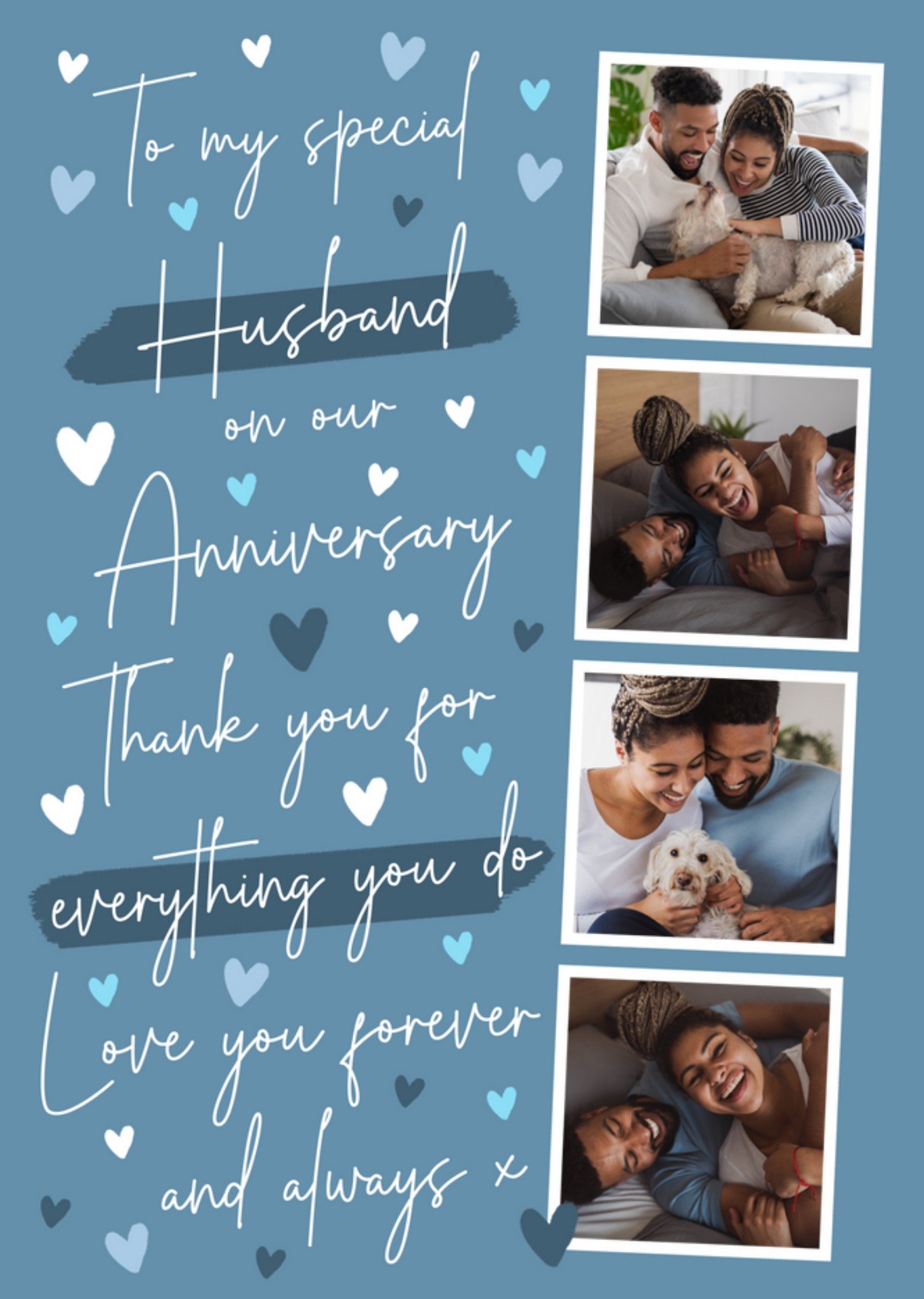 Moonpig To My Special Husband Photo Upload Anniversary Card Ecard