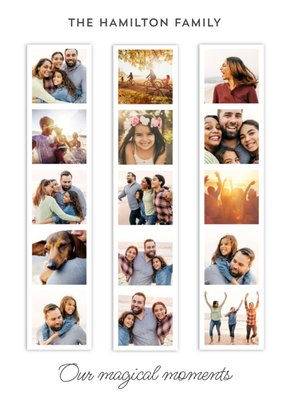 15 Photo Booth Strip Our Magical Family Moments Frameable Card