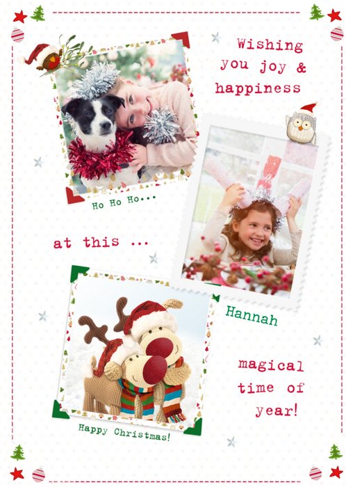 Boofle Christmas Collage Photo Upload Card