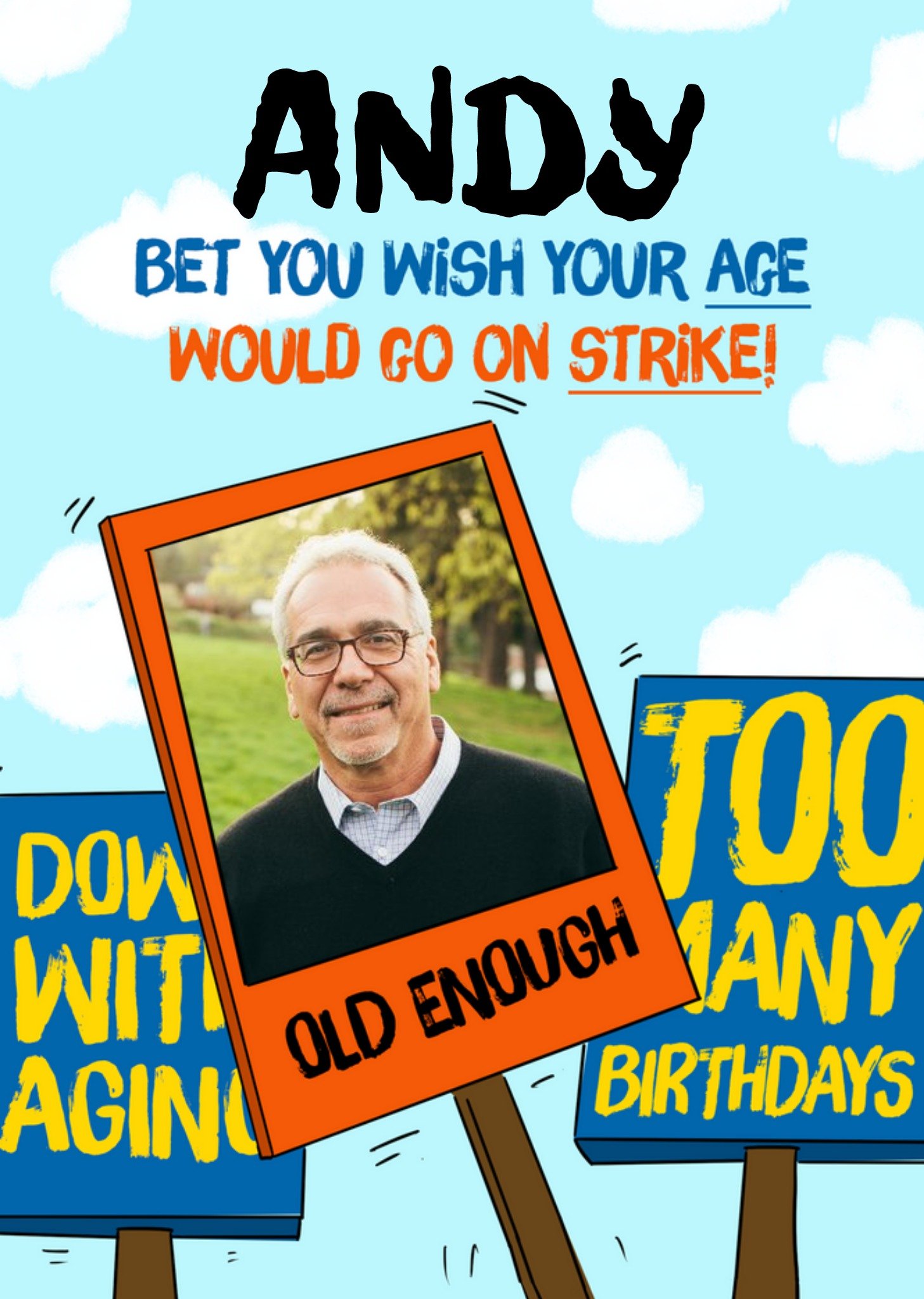 On Strike Photo Upload Birthday Card Ecard