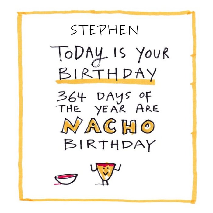 Birthday Card - Nachos - Food - Illustration